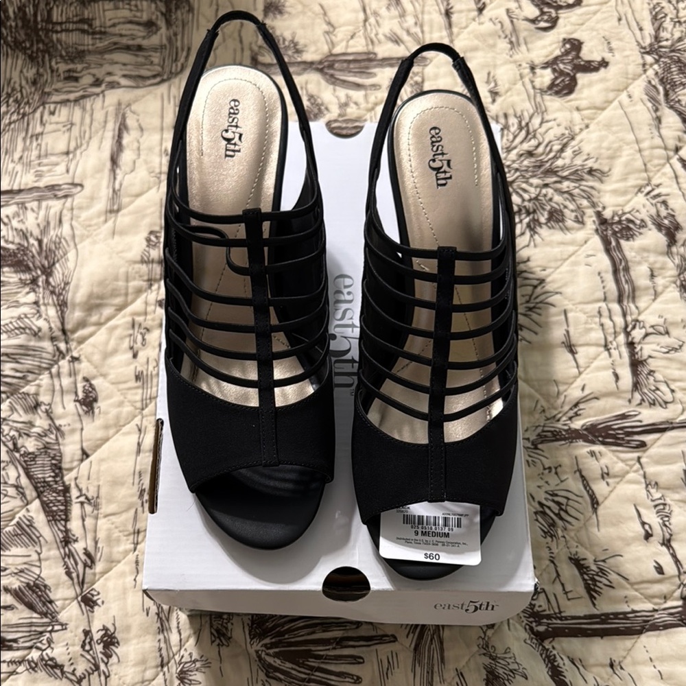 Black Women's Slingback Heels by East 5th